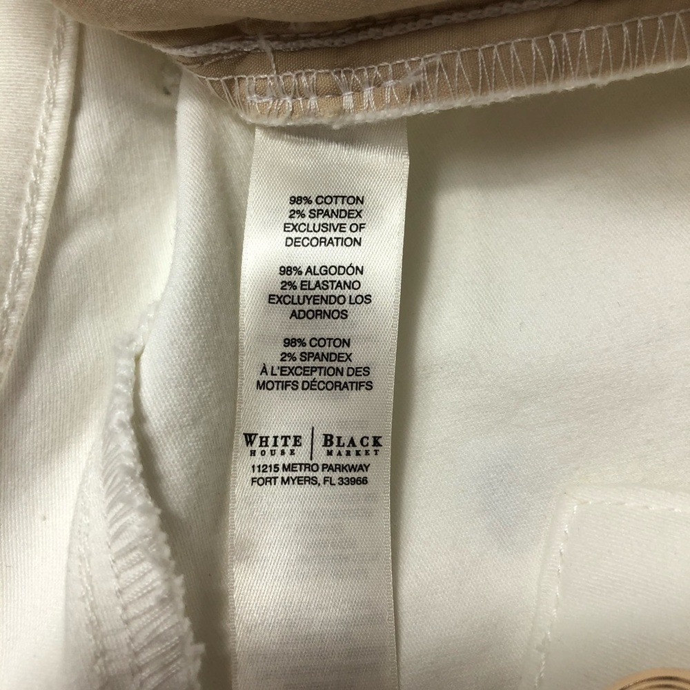 White House Black Market White Capri Jeans Size 4 - Picture 8 of 8